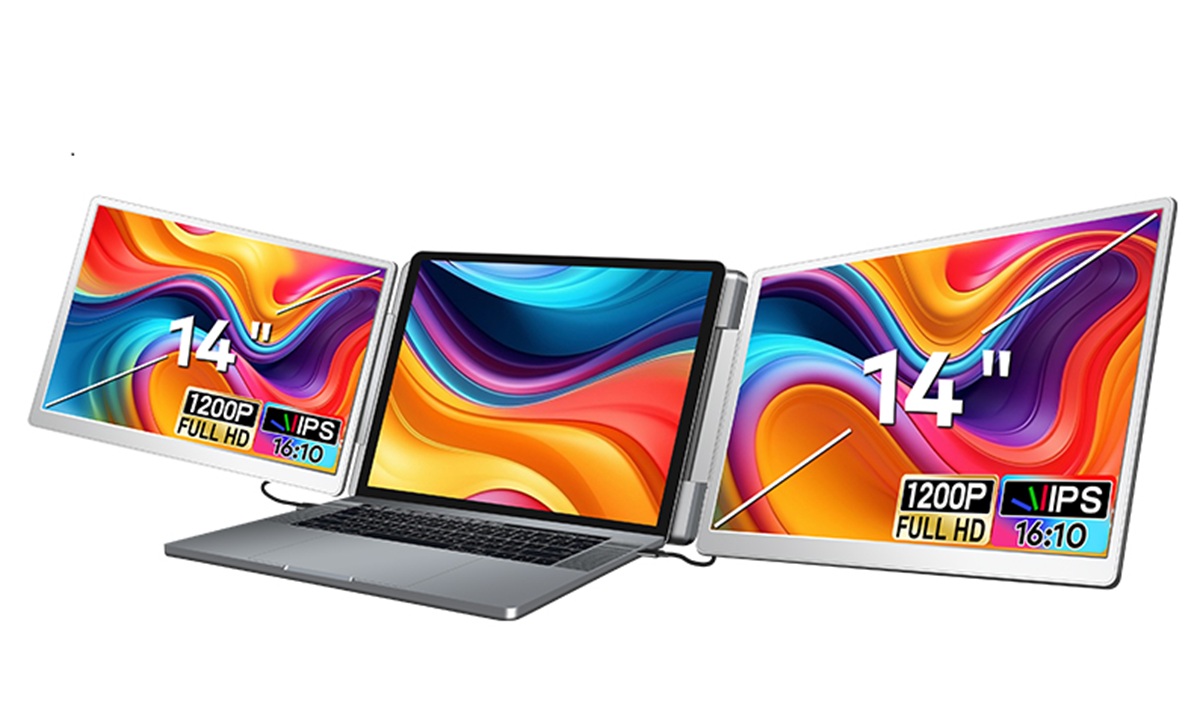 Monitor portátil de doble pantalla LCD IPS  14" 60HZ USB C